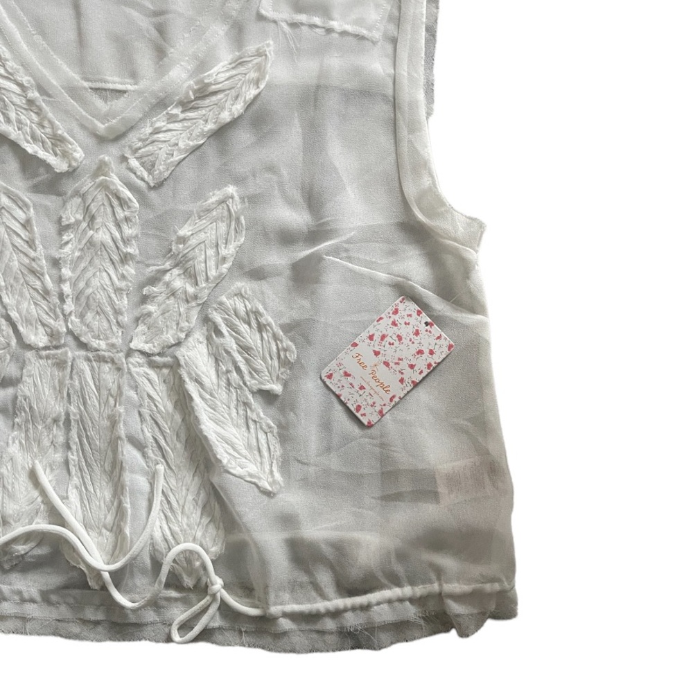Free People Pennies Story Teller Tee Mixed-Lace Top - Picture 4 of 8